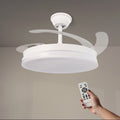 Ventilador de Techo LED Moderno con Aspas Retráctiles – 6 Velocidades y Control Remoto
