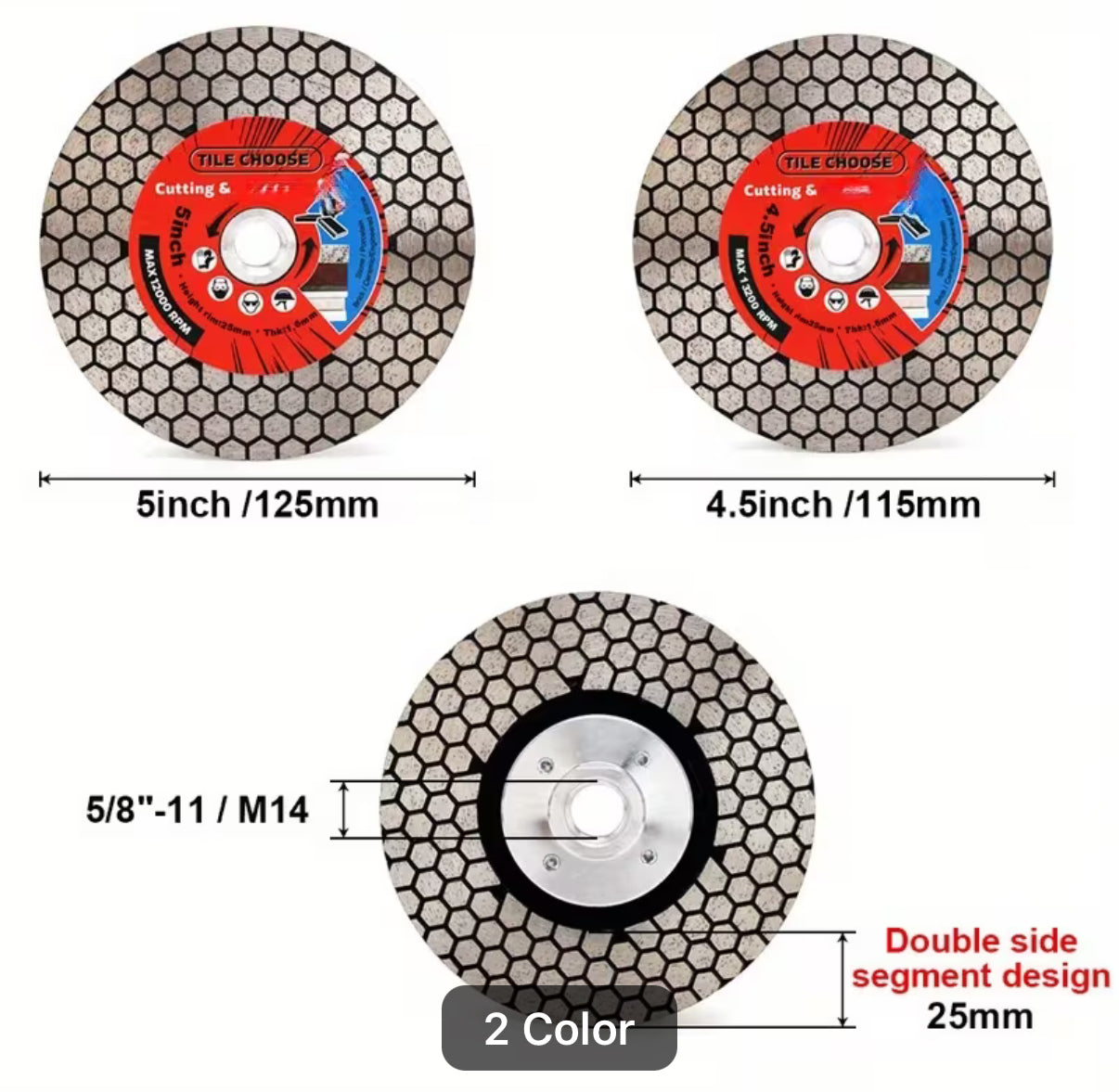 Disco Diamantado para Corte y Desbaste de Porcelanato, Cerámica y Piedra